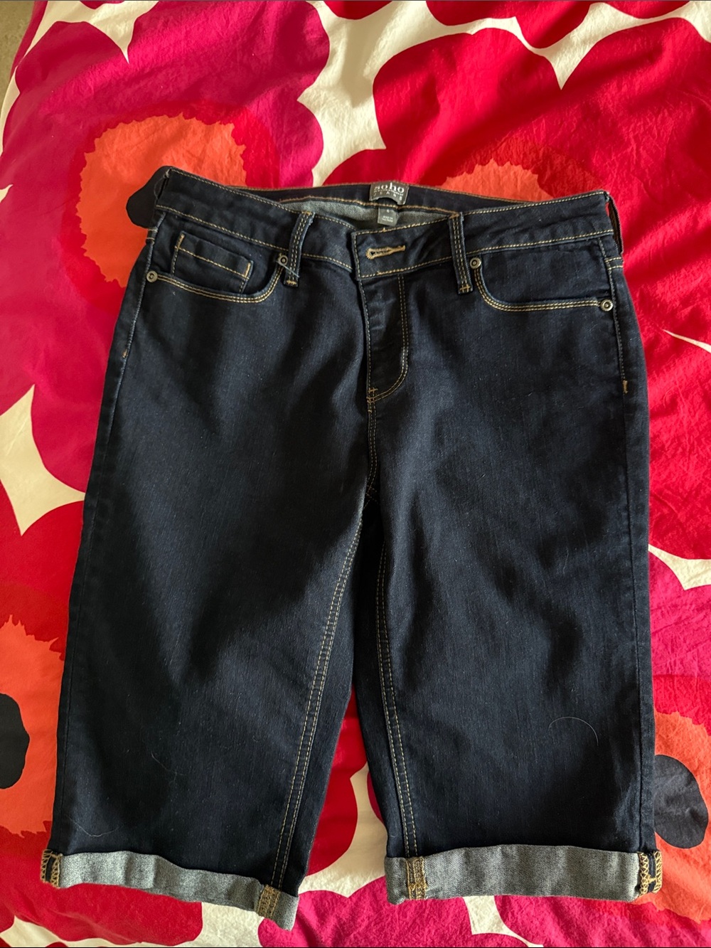 Soho Jeans Indigo Denim with Red Accent